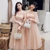 Ethnische Kleidung Chinesisches Kleid Brautjungfer Vestidos 2023 Schwester Gruppe Freundinnen Hochzeit Lange Abschlussfeier Abend Frauen Party
