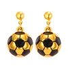 Baumelnde Ohrringe ChainsPro Ball für Frauen Gelbgold Farbe Edelstahl Tropfen Modeschmuck Großhandel Geschenk E218