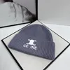 Herrhatt Celinf Autumn/Winter Sticke Hat Big Brand Designer Beanie/Skull Caps staplad hatt Baotou Logo Letter Ribbed Woolen Hat