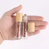 Storage Bottles 6 Pcs/lot 10ml Glass Roll On With Natural Gemstone Roller Ball For Essential Oils Bamboo Lids Travel Cosmetic