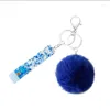 Keychains Debit Card Grabber Keychain Bling ATM Pullers For Long Nails Acrylic Clip With Wool Ball Key Chain