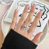 Cluster Rings MSR010 2023 Dazzling Style 925 Sterling Silver Zircon Female Ring Accessories Snowflake Women Supplies