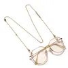 سلاسل النظارات البسيطة البؤرة النظارات الشمسية الشمسية سلسلة أزياء القناع المعدني سحر الحبل إطار ROP 231113