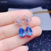 Dangle Earrings Topaz Earring 925 Sterling Silver Party Wedding Drop for Women Bridal Promise Jewelry Gift