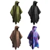 Imperméables 3 en 1 en plein air militaire imperméable imperméable manteau de pluie femmes hommes à capuche vêtements de pluie costume pour Camping cyclisme pluie Poncho pique-nique tapis 230414