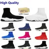 Designer sokken Casual schoenen heren dames glanzende gebreide speed walking trainer runner sneaker comfortabele sok schoen master reliëf dames snelheden laarsjes Parijs 35-45