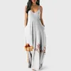 Casual Dresses 2023 Summer Women Beach Wear Long Pullover Dress Elegant Sleeveless Suspender