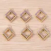 Charms 10 Stück 19 x 26 mm niedliche Kristall-Quadrat-Anhänger für Tropfen-Ohrringe, Halsketten, DIY handgefertigte Armbänder, Schmuckherstellung, Zubehör