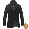 Men's Jackets Winter Wool Jacket Men Casual Thicken Stand Collar Coats Casaco Masculino Palto Mens Windbreaker Overcoat Woolen Trench Coat 5XL 231113