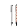 DHL100pcs Ballpoint Pens Sublimation DIY White Blank Zinc Alloy Round Tip Advertising Pen