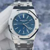 Ap Swiss Luxusuhr Royal Oak Serie 16202. Präzisionsstahl, blaue Platte, 39 mm, ultradünn, transparent, automatische mechanische Uhr, komplettes Produktset