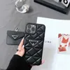 Saffiano Vackra designer Telefonfodral för iPhone 15 14 13 12 Pro Max 18 17 16 15Pro 14Pro 13Pro 12Pro Högkvalitativ lyxläder Purse Box Drop Shipping Support