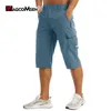 Menshorts Magcomsen Mens Snabbtork 34 Korta byxor Lätt snabba torra sommarshorts för vandring Fiske MultiCocket Last Shorts 230413