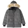 Mens Down Parkas 6 Färger Designerkläder Toppkvalitet Kanada G14 Carson Parka Coat Womens Jacket Goose Real Fur White Duck Winter Ladys Jac K63B OTIP