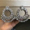 Boucles d'oreilles pendantes en cristal transparent avec pompon en zircone cubique pour femme