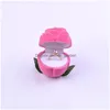 Scatole per gioielli Rose Veet Box Ring Fashion Creative Orecchini Custodia per ragazze Drop Delivery Packaging Display Dhgarden Dhcqx
