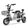 Three Whees Electric Scooters Adults Electric Bicycles 12 Inch Tricycle Dual Motor 500W 48V Electric Scooter Bike With Seat