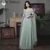 J2118 Greydish Green Long Bridesmaid Dresses Lady Girl Women Princess Robe Banket Performance Ball Dress Formal Gown