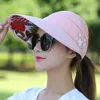 Brede rand hoeden zon voor vrouwen zomer hoed canvas strand UV Protection Cap Visors verstelbare vis Panama Chapeu Gorra MZ008Wide Widewide Oliv