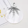 Pendant Necklaces Natural White Mother Shell Round Shape Charms For Women Making DIY Jewerly Necklace Accessories