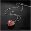 Pendant Necklaces Mix Colors Novelty Luminous Heart Shape Necklace Glowing In The Dark Charms Fashion Jewelry For Women Drop Dhgarden Dhcyc