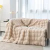 Filtar lyxiga mjuka faux päls kast filt fuzzy plysch sängäcke på sängen rutig soffa täcker filtar och kast för vardagsrum sovrum 231113