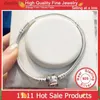 Perlé Célèbre marque Original certifié 925 Bracelet en argent Sterling pour les femmes bricolage breloques perles serpent lien chaîne classique poignet bijoux L231114