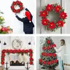 Strings Christmas Fake Flower Garland Hanging Festival Theme Plastic Rattan Decoration Multifunctional Indoor Outdoor Party Decor