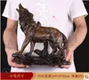 Dekorativa figurer harts Moderna kreativa hantverk Simulering Animal Wolf Model Home Living Room Office Decoration