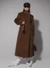 Women's Wool Blends Elegant Long High Quality Wool Coat Women Korean Fashion Solid Winter Jacket 231114