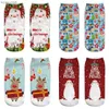 Barnstrumpor 1pairs jul Ny 3D -tryck Santa S Big Children Ny julklapp unisex en storlek jul barnl231114