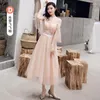 Ethnische Kleidung Chinesisches Kleid Brautjungfer Vestidos 2023 Schwester Gruppe Freundinnen Hochzeit Lange Abschlussfeier Abend Frauen Party