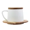 Tazze Tazza Tazza Tazze da caffè in ceramica Bere porcellana Latte Cappuccino Piattini Bere acqua Espresso Piattino Coperchio Ceramica creativa