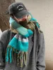 Halsdukar nischdesign retro randig halsduk för kvinnor vinterkoreansk version av alla sjalmer varm sense halskläder mode trend