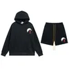 American Men Designers Sweatshirt Tracksuit Clothing Couple Long Sleeve Rhudes Hooded Hoodies Sets Man Two Pieces Suits Sprots Wear Shorts