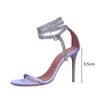 Nouvelles sandales étoile Style concis n bande femmes élégant mince talons hauts cristal sangle femme gladiateur mode chaussures d'été 230406