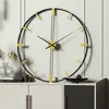 Wall Clocks Digital MechanicLarge 3d Clock Living Room Metal Stylish Electronic Silent Duvar Saati Decoration For Home