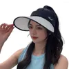 Brede rand hoeden trendy dame zomer hoed anti-slip lege top anti-falling tuinieren vrouwen zon anti-uv