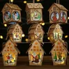 Decorazioni natalizie 1 pezzo per albero LED casa in legno chiaro ornamenti pendenti carini decorazioni per la casa 231114