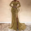 Urban Sexy Dresses Girls Sexy Boat Neck Off Shoulder Sequined Evening Gowns Side Split Mermaid Dress Long 231114