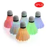 Badminton Shuttlecocks 4 Pcs LED Lighting Birdies Shuttlecock Glowing for Outdoor Sports SAL99 230413