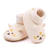 First Walkers Cartoon Autumn Winter Baby Cute Warm Shoes Lovely Babies Boots Soft Bear Knitted Booties Crib