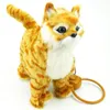 Freeshipping Electronic Robot Cat Toy Electronic Plush Pet Toy Singing Songs Walk Mew Leash Kitten Toys For Children Birthday Gifts Ipgaa