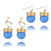 Pendientes de tuerca Anime X Chrollo Lucilfer Original bombilla azul oreja gancho Clip hombres mujeres Cosplay Fans accesorios regalo joyería