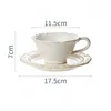 Cups Saucers Barock Ceramic Coffee Nordic Style Mug Vintage Simple Solid Color Te Classic Styles Cup Set Mugs