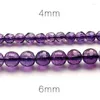 Pierres précieuses en vrac, perles d'améthyste à facettes pour la fabrication de bijoux, Bracelet à cordes, collier de perles, pierre précieuse naturelle, perle de cristal violet