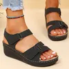 Sandaalsandalen hakken zomer met wig elegante hakken schoenen voor vrouwen platform sandalias mujer lichtgewicht wiggen 230413