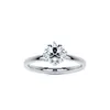 Big White 10K VVS Moissanite Diamond Bideli Binefry Ring Round Genia