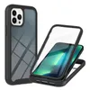 360 Full Shockproof Cases For iphone 15 14 13Pro Max XS XR 8 7 Plus 2in1 Bumper Hybrid Layer Rugged Clear Hard PC Plastic Soft TPU Front Back Cover