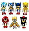 Hurtowe anime 25-45 cm Sonic Hedgehog Pluszowy towarzysz zabawek dla dzieci słodki plecak świąteczny prezent